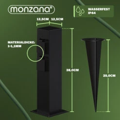 Gartensteckdose Schwarz 4er-Stecker 38x12,5x12,5cm -Gartenmöbel Geschäft 3c910940cf8311bf573b2ace96e05f6d 06 109603 on dts amz high de 1 1