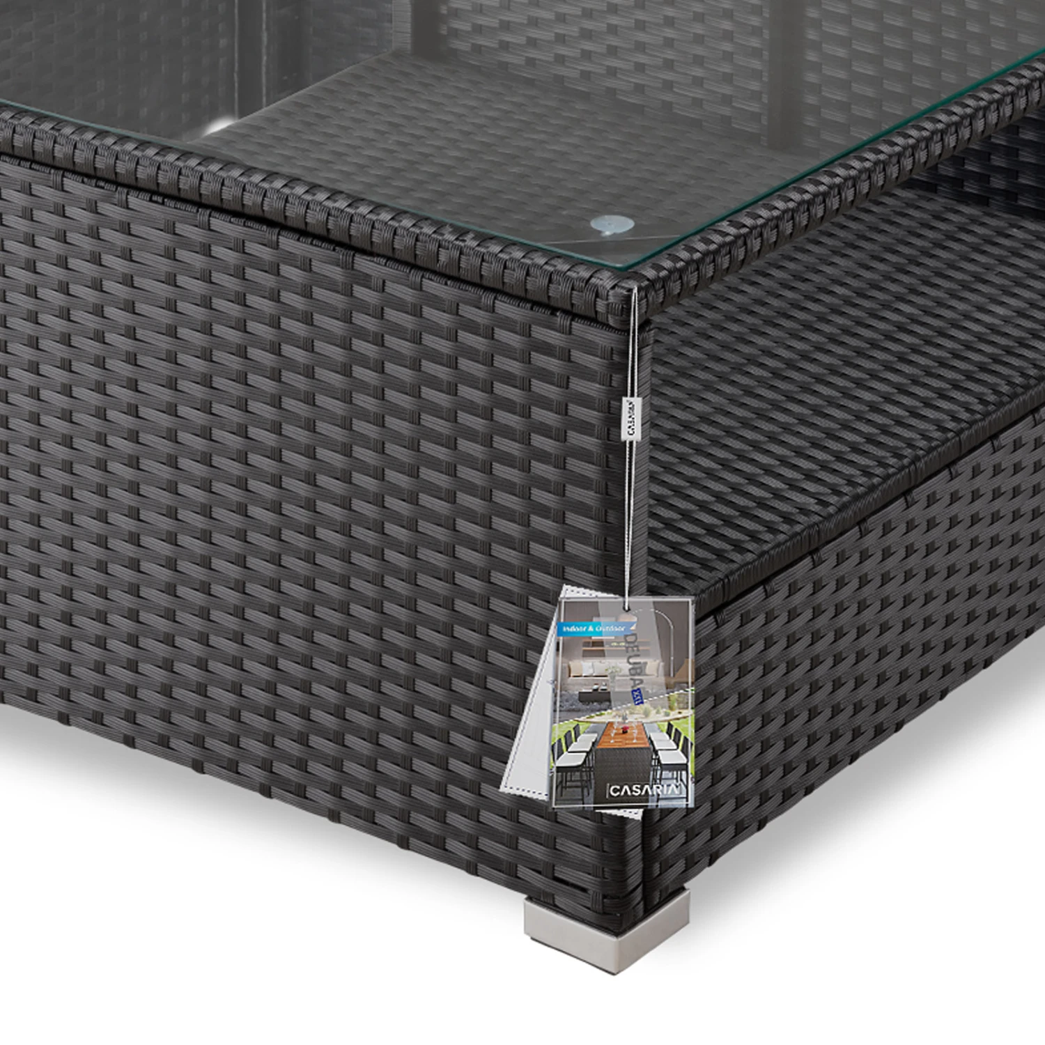 Polyrattan Ecklounge XXXL Schwarz/Creme Inkl. Kissen 12 Polyrattan Ecklounge XXXL Schwarz/Creme Inkl. Kissen – Bild 10