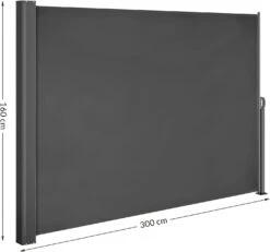 Seitenmarkise Nosara Anthrazit 160x300cm Ausziehbar 29 Seitenmarkise Nosara Anthrazit 160x300cm Ausziehbar -Gartenmöbel Geschäft 3cbf7575035da6fa1c99f840d0d326ca 109236 massbild