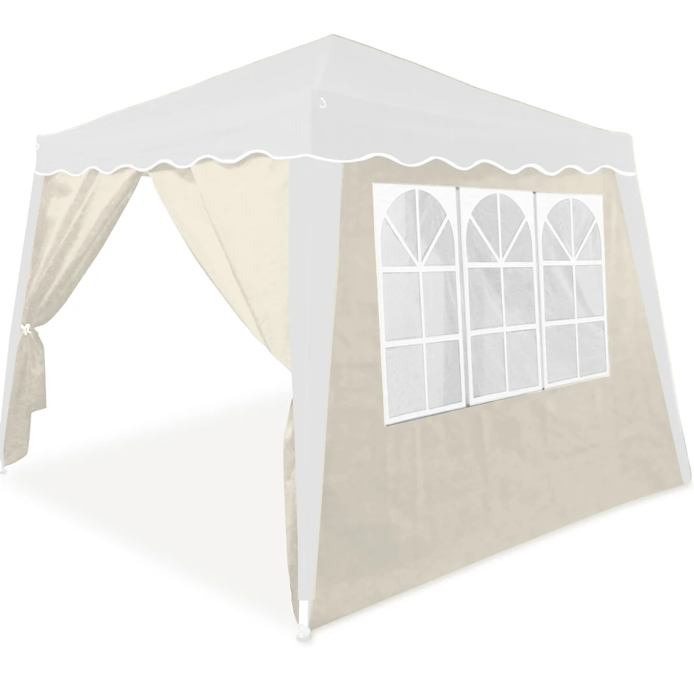 Seitenwand Faltpavillon Capri 2er-Set Beige 3x3m 5 Seitenwand Faltpavillon Capri 2er-Set Beige 3x3m – Bild 3
