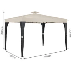 Polyrattan Pavillon Schwarz/Creme 3x4m 20 Polyrattan Pavillon Schwarz/Creme 3x4m -Gartenmöbel Geschäft 41ad6e3e411837b5b72aafad35efa988 de 992858d 1 1