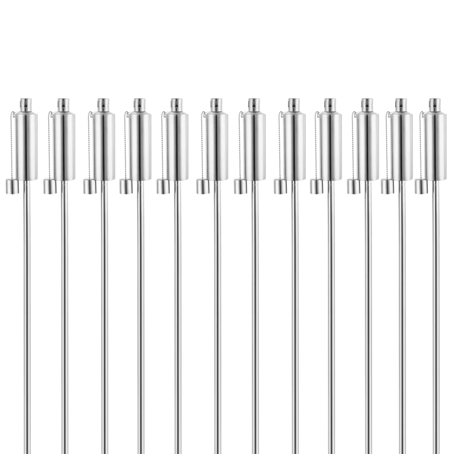Öl-Fackel 12er-Set Edelstahl 115cm 11 Öl-Fackel 12er-Set Edelstahl 115cm – Bild 9