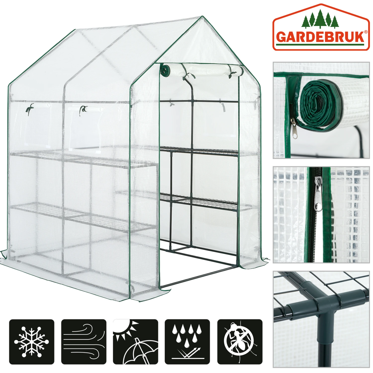 Foliengewächshaus 195x143x143cm 5 Foliengewächshaus 195x143x143cm – Bild 3