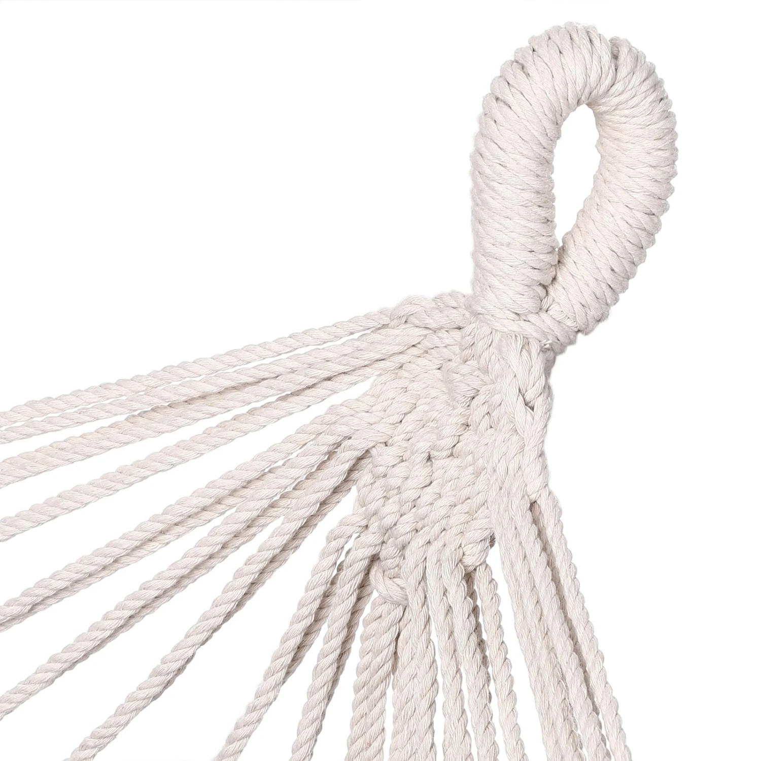 Hängematte Grau 320x150cm Mit Fransen 7 Hängematte Grau 320x150cm Mit Fransen – Bild 5