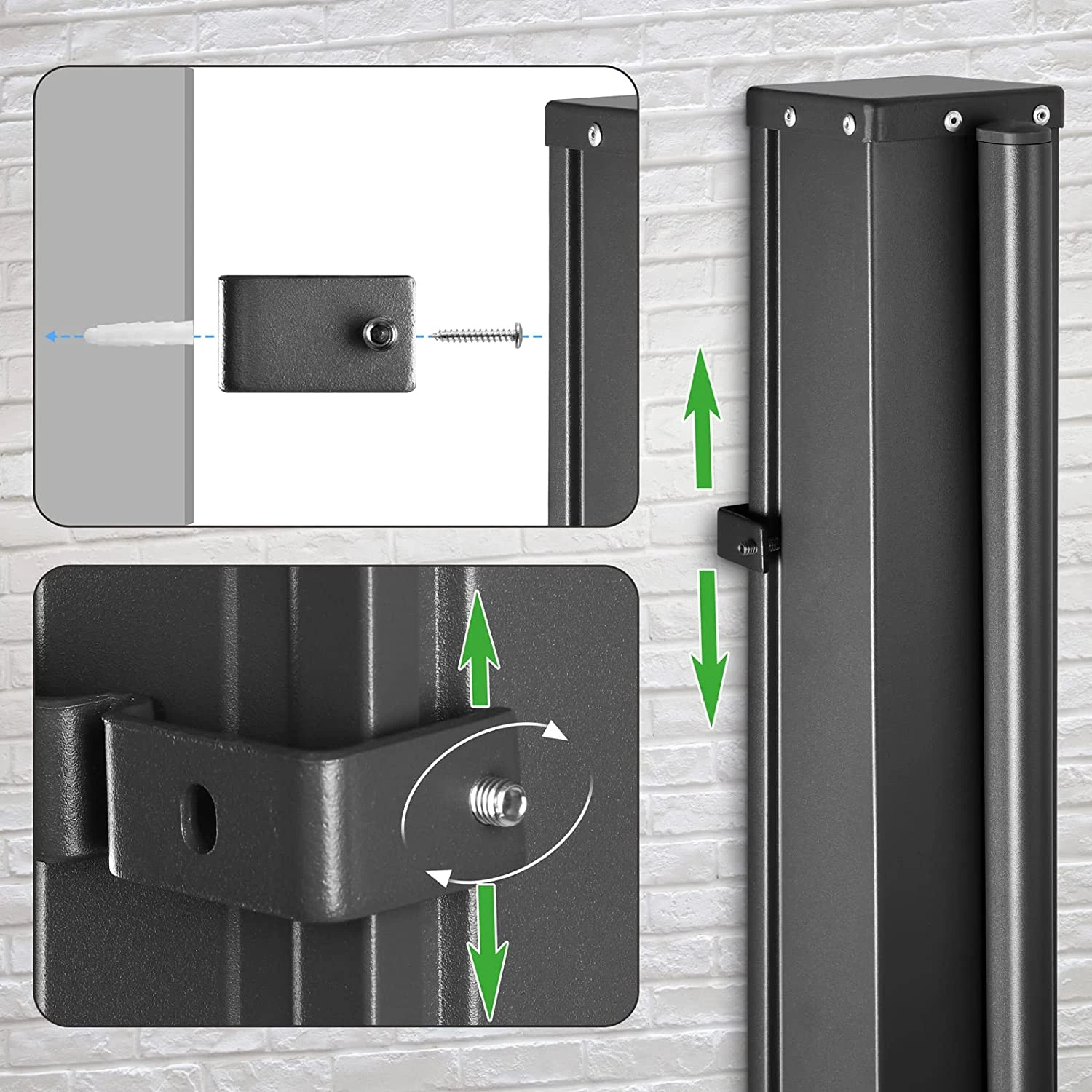 Seitenmarkise Nosara Anthrazit 160x300cm Ausziehbar 15 Seitenmarkise Nosara Anthrazit 160x300cm Ausziehbar – Bild 13