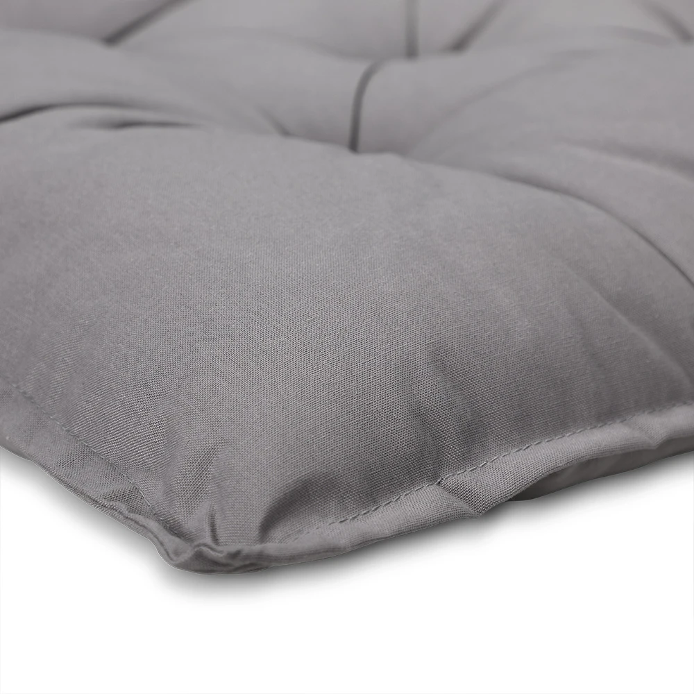 Sitzkissen 4er-Set Hellgrau 40x40x8cm 4 Sitzkissen 4er-Set Hellgrau 40x40x8cm – Bild 2