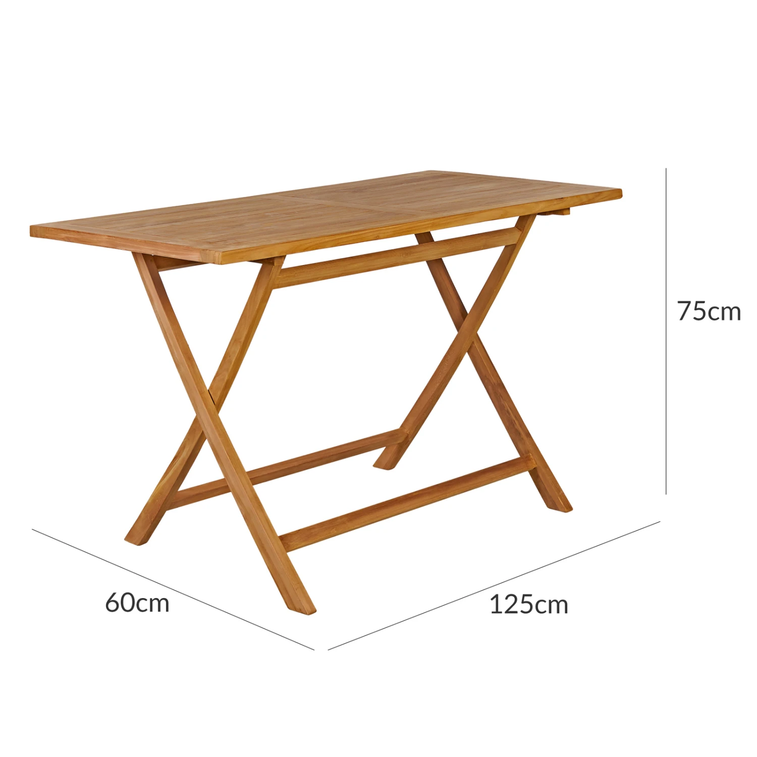 Gartentisch Bari Teakholz 125x60x75cm Klappbar 11 Gartentisch Bari Teakholz 125x60x75cm Klappbar – Bild 9