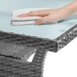 Polyrattan Gartentisch Takeo Grau 190x90x74cm Glas -Gartenmöbel Geschäft 4f0690461fe283bd737c4d79d55d8485 de 995695d 30 1
