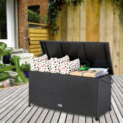 Polyrattan Auflagenbox Schwarz 122x56x61cm Griffe 28 Polyrattan Auflagenbox Schwarz 122x56x61cm Griffe -Gartenmöbel Geschäft 4f93cf5623fb10ed6f125ff0ecac3300 de 102318d 4 1