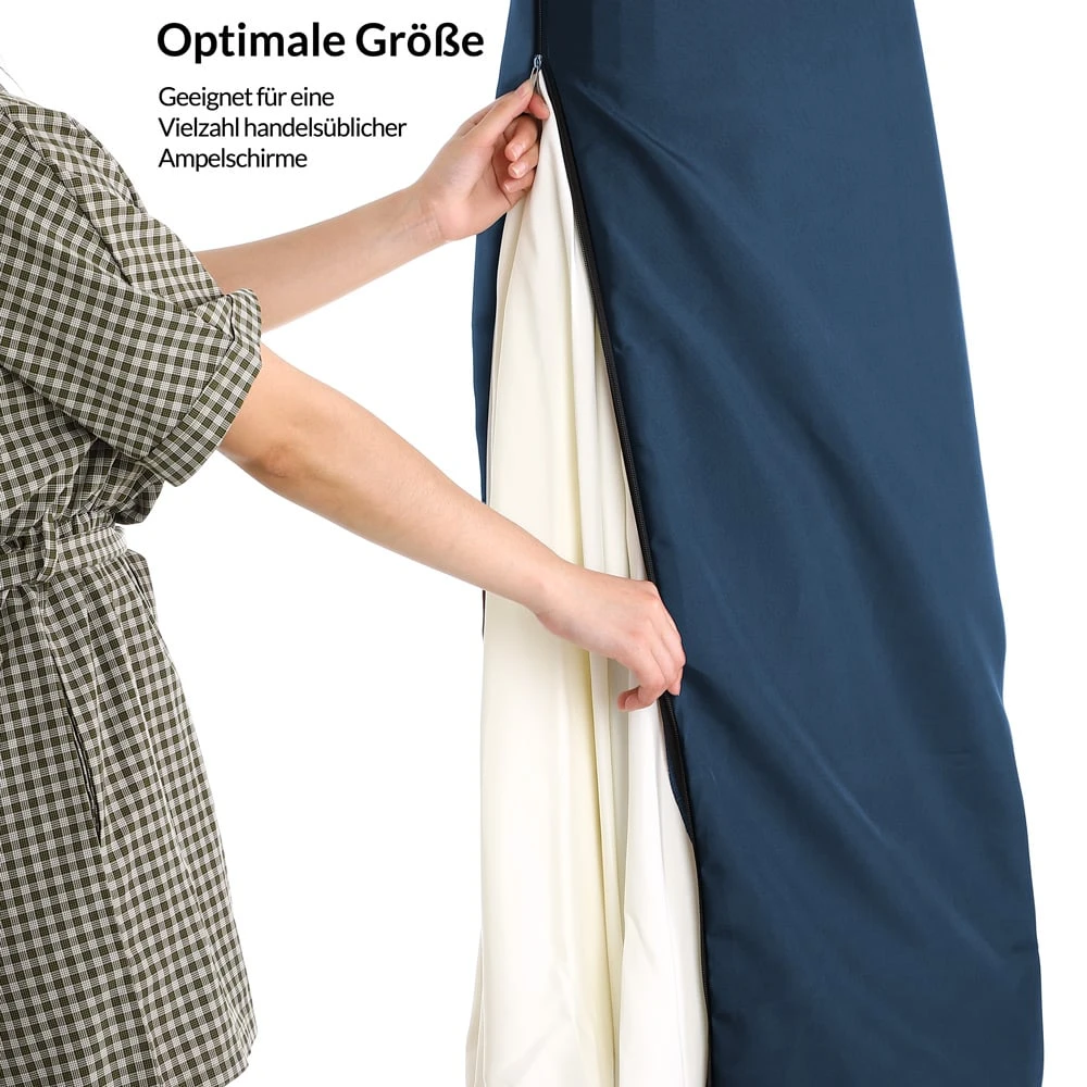 Abdeckung Ampelschirm Sonnenschirm Blau 3,5m 7 Abdeckung Ampelschirm Sonnenschirm Blau 3,5m – Bild 5
