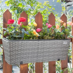 Polyrattan Blumenkasten 4er-Set Grau -Gartenmöbel Geschäft 530693b5e0a4569044303623d77808ab de 108646d 10