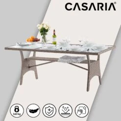 Polyrattan Gartentisch Takeo Creme 190x90x74cm Glas 15 Polyrattan Gartentisch Takeo Creme 190x90x74cm Glas -Gartenmöbel Geschäft 5366bc93e87a8a6d0bd652e9e468a5d0 de 995694d 03 1