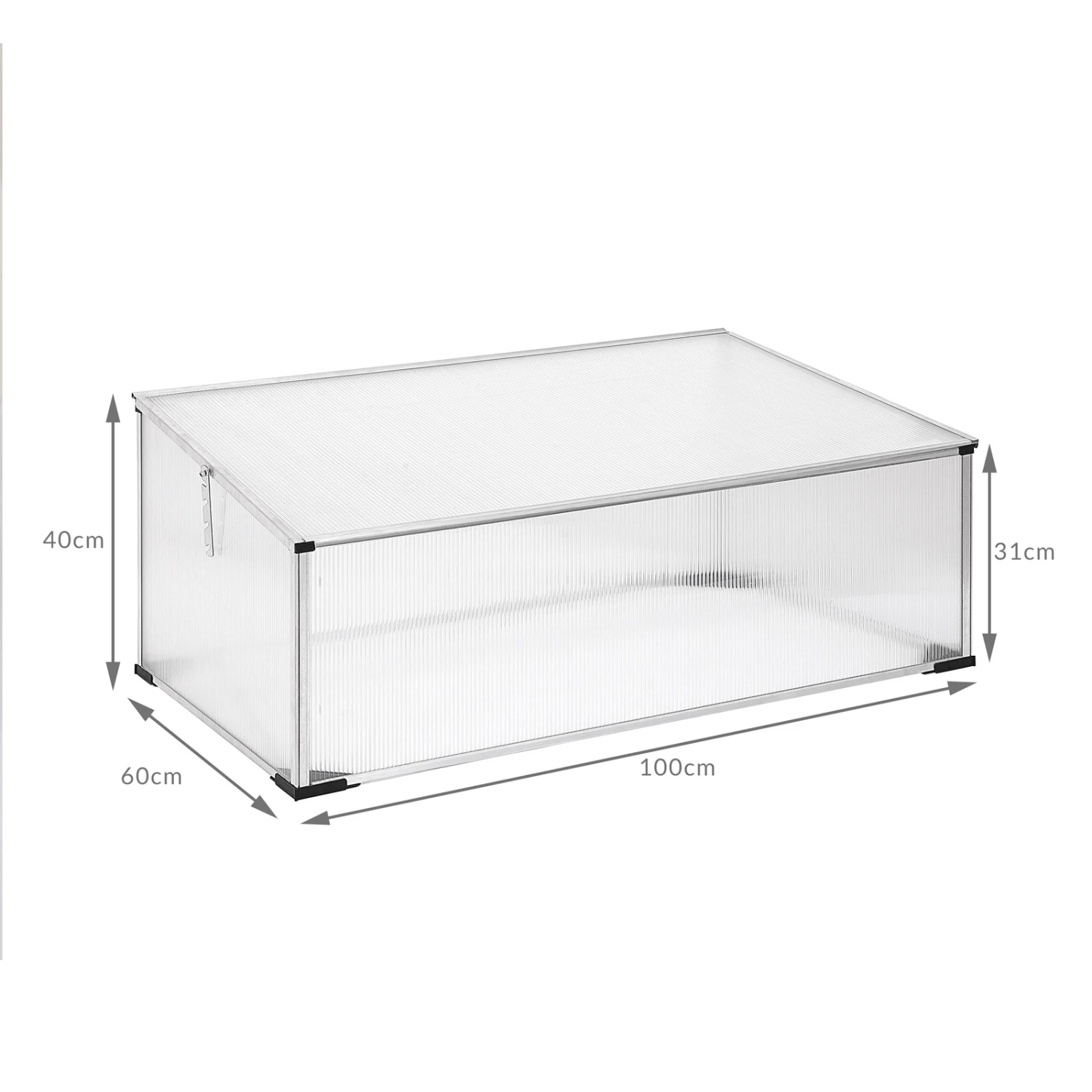 Alu Frühbeet 100x60cm 5 Alu Frühbeet 100x60cm – Bild 3