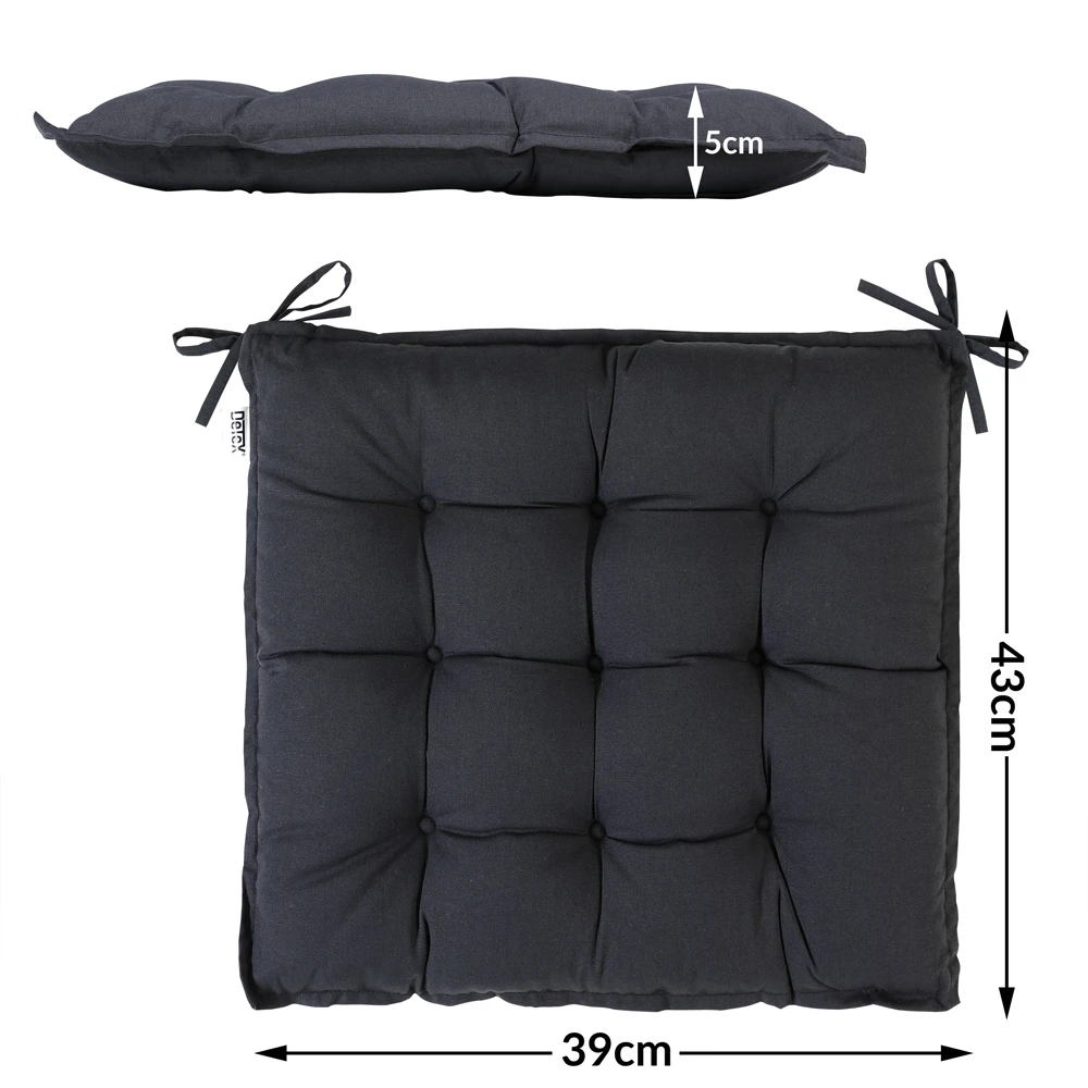 Sitzkissen 6er-Set Cozy Anthrazit 9 Sitzkissen 6er-Set Cozy Anthrazit – Bild 7