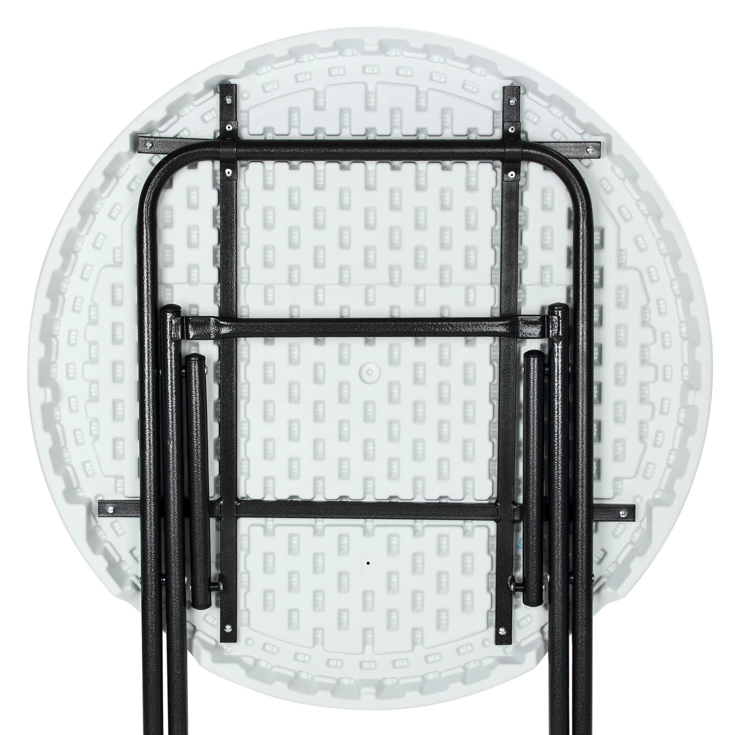 Stehtisch 2er-Set Weiß Kunststoff Ø75cm Klappbar 9 Stehtisch 2er-Set Weiß Kunststoff Ø75cm Klappbar – Bild 7