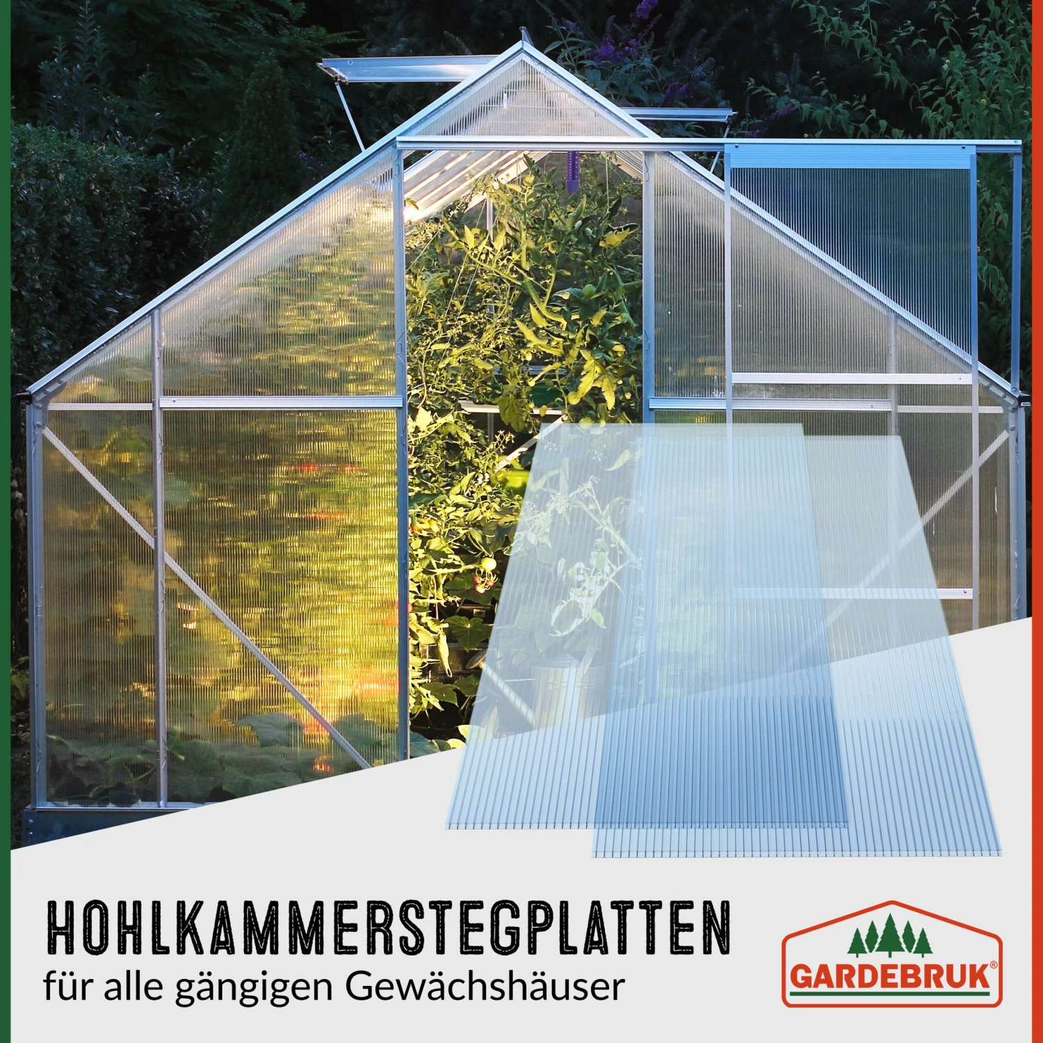 Hohlkammerstegplatten 14er-Set Transparent 10,25m² 8 Hohlkammerstegplatten 14er-Set Transparent 10,25m² – Bild 7