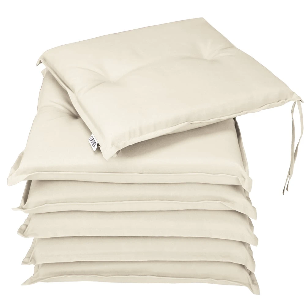 Sitzkissen 6er-Set Boston Creme 43x39x5cm 3 Sitzkissen 6er-Set Boston Creme 43x39x5cm