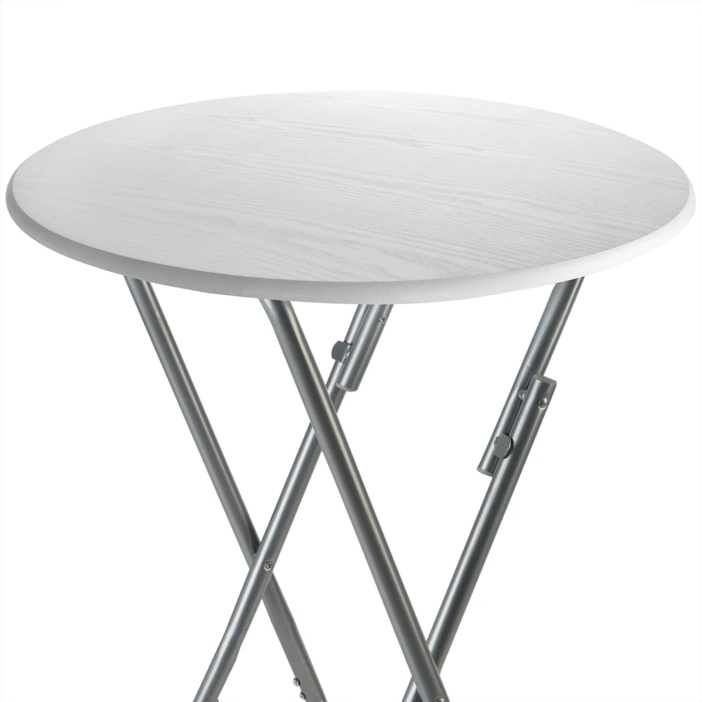 Stehtisch Weiß Holzdekor Ø60cm Klappbar 14 Stehtisch Weiß Holzdekor Ø60cm Klappbar – Bild 12