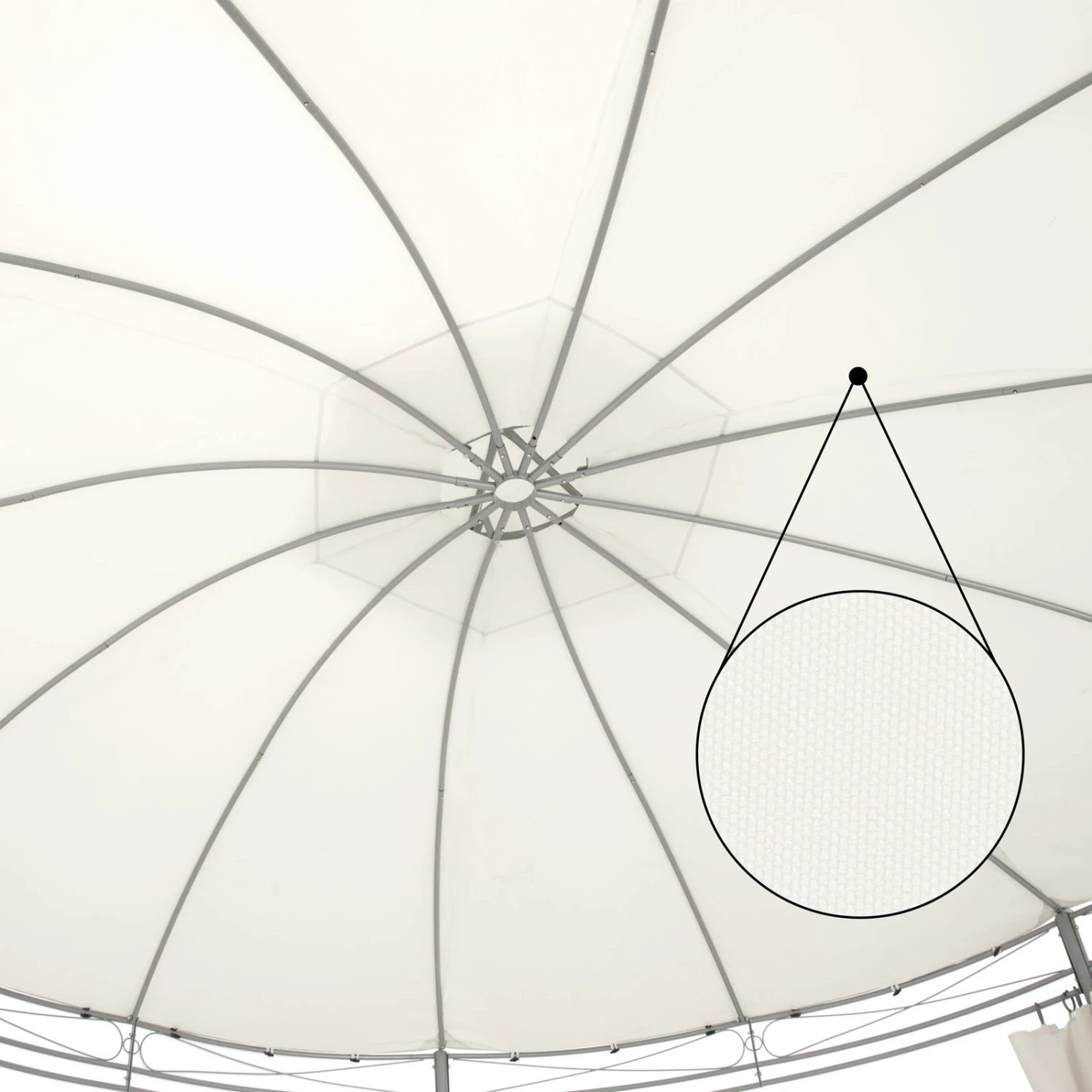 Pavillon Toscana Beige Ø3,5m UV-Schutz 50+ 6 Pavillon Toscana Beige Ø3,5m UV-Schutz 50+ – Bild 4