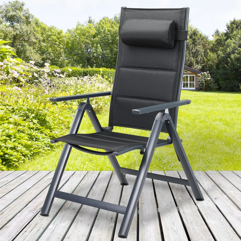 Gartenstuhl Bern Premium 2er-Set Anthrazit Gepolstert 6 Gartenstuhl Bern Premium 2er-Set Anthrazit Gepolstert – Bild 4