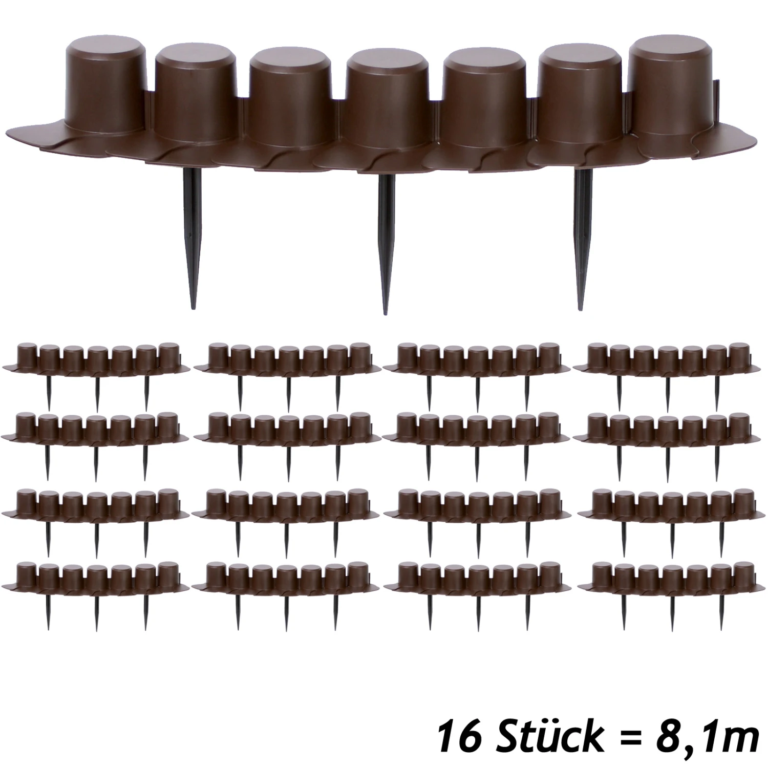 Beeteinfassung 2er-Set Braun 8,1m 5 Beeteinfassung 2er-Set Braun 8,1m – Bild 3