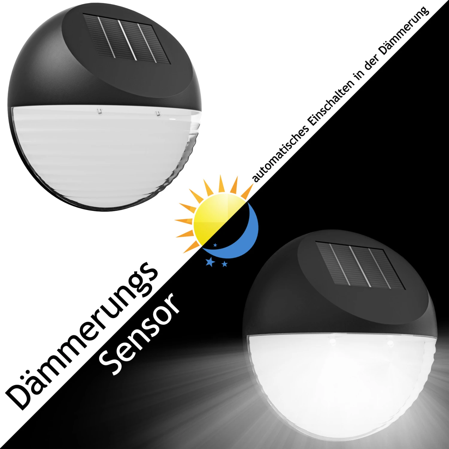 LED Solarwandleuchte 6er-Set Ø11cm 5 LED Solarwandleuchte 6er-Set Ø11cm – Bild 3