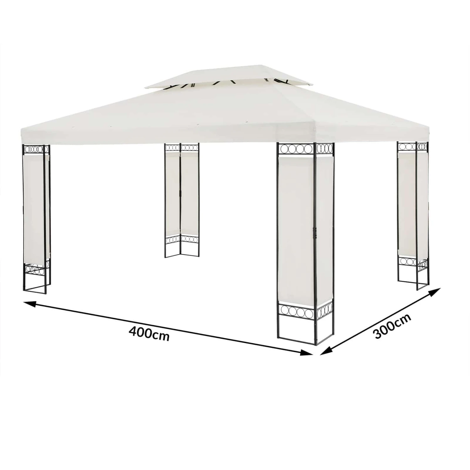 Pavillon Elda Creme XXL 3x4m 9 Pavillon Elda Creme XXL 3x4m – Bild 7