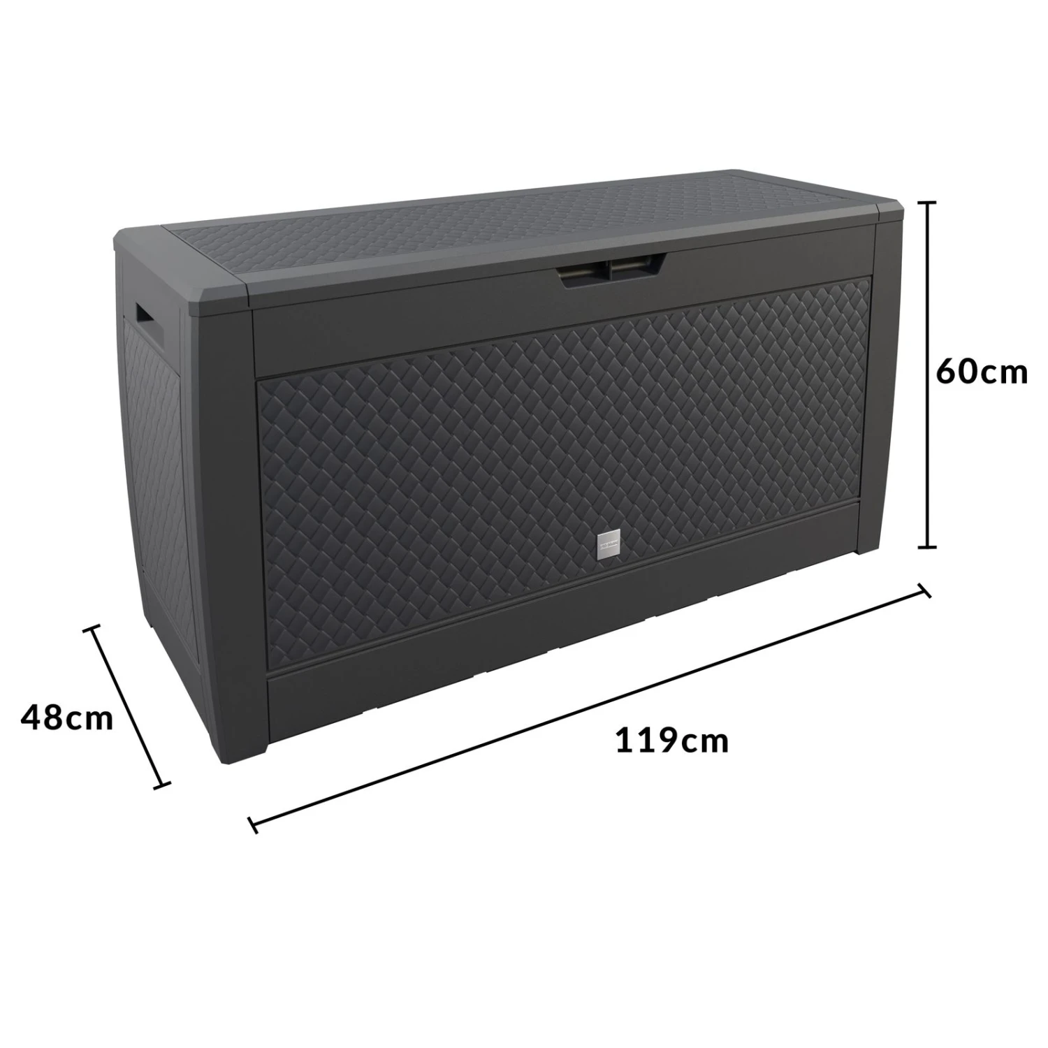 Auflagenbox Matuba Anthrazit 310L Rollen 7 Auflagenbox Matuba Anthrazit 310L Rollen – Bild 5