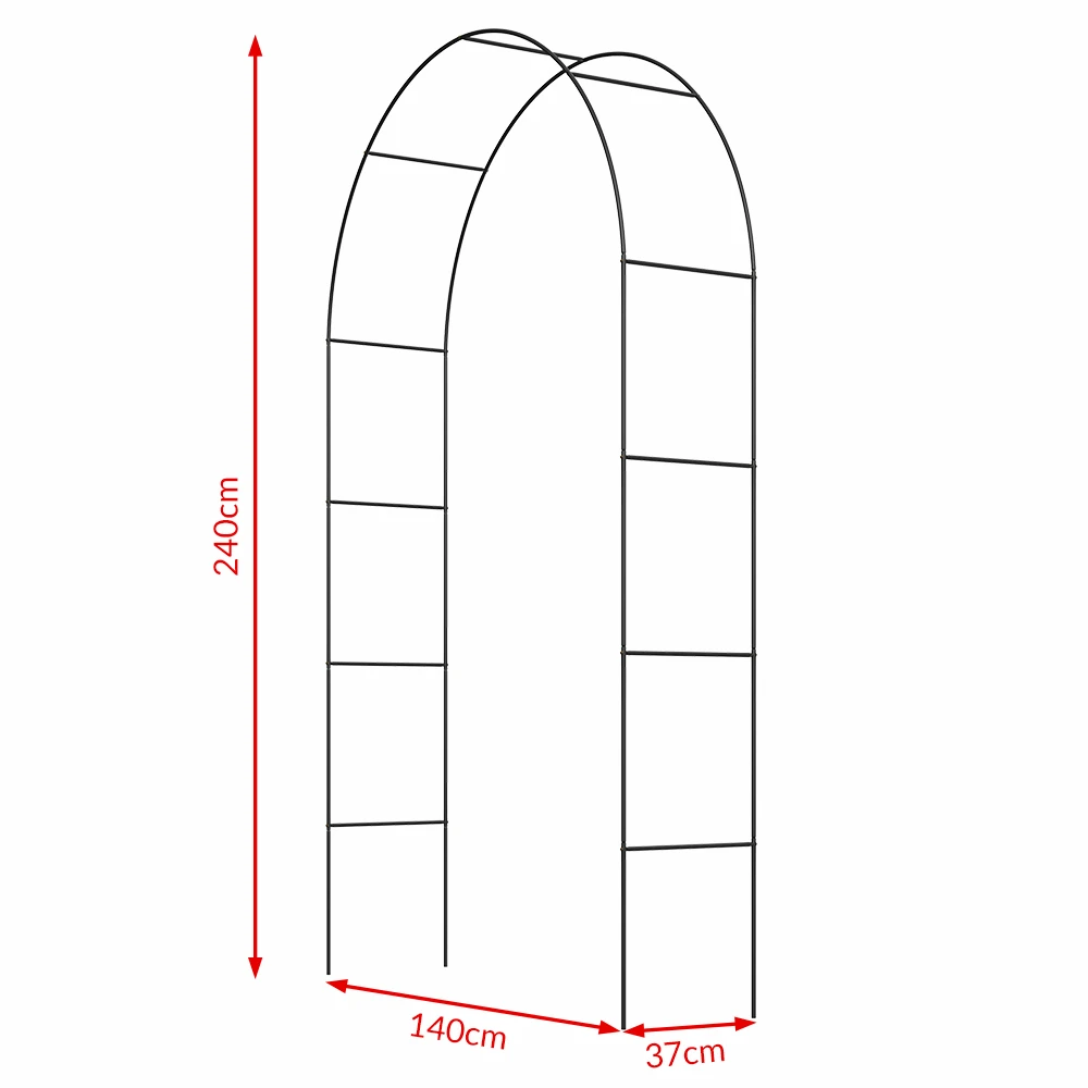 Rosenbogen Schwarz 240x140x37cm 5 Rosenbogen Schwarz 240x140x37cm – Bild 3