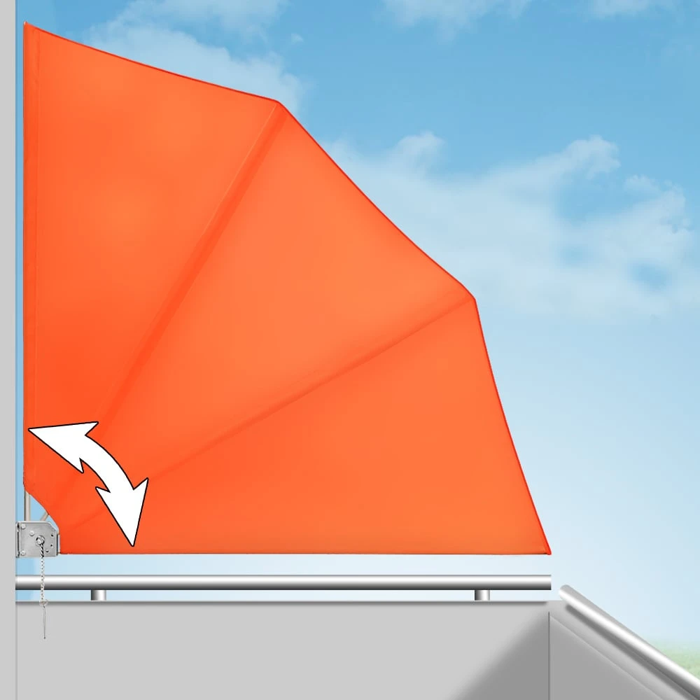 Balkonfächer Orange 140x140cm Klappbar 8 Balkonfächer Orange 140x140cm Klappbar – Bild 6