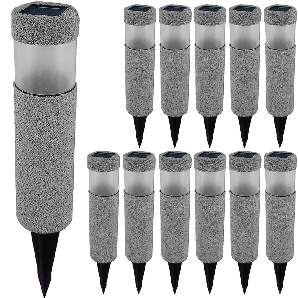 LED Solarleuchte 12er-Set Steinoptik 3 LED Solarleuchte 12er-Set Steinoptik