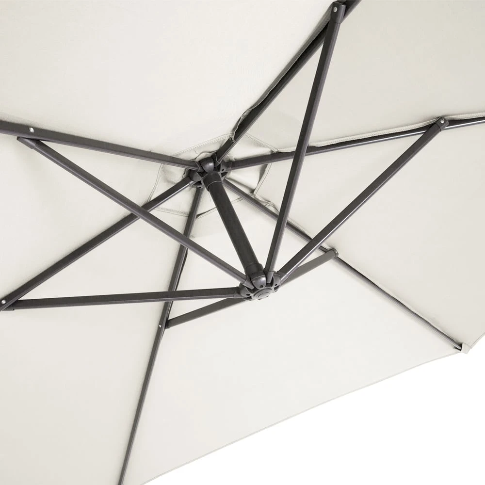 Ampelschirm Creme Alu Ø330cm UV-Schutz 50+ + Abdeckung 7 Ampelschirm Creme Alu Ø330cm UV-Schutz 50+ + Abdeckung – Bild 5