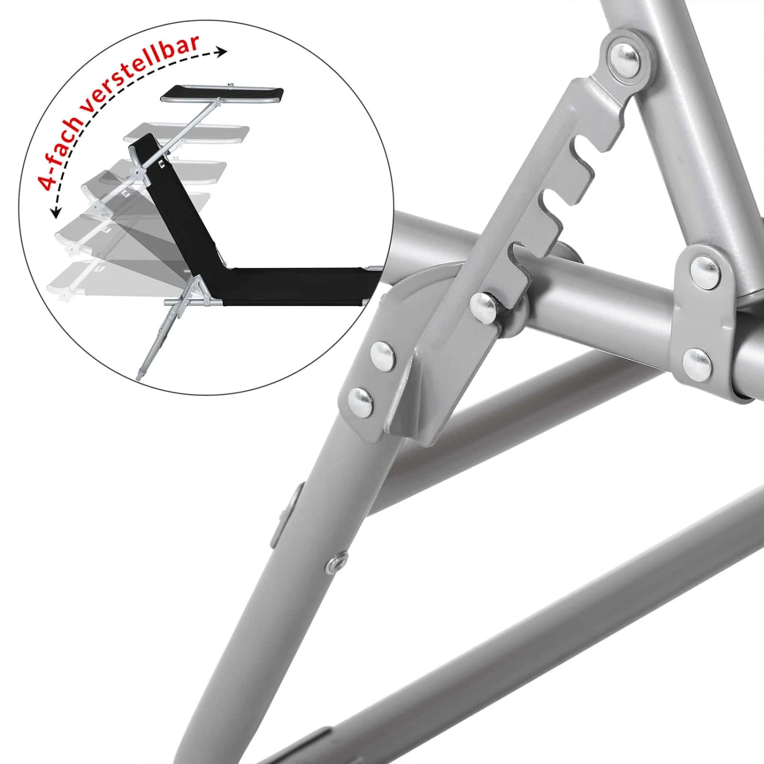 Sonnenliege Hawaii 2er-Set Anthrazit Alu 195x60x30cm 5 Sonnenliege Hawaii 2er-Set Anthrazit Alu 195x60x30cm – Bild 3