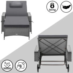 Polyrattan Sonnenliege Grau/Anthrazit 193x90x43cm 19 Polyrattan Sonnenliege Grau/Anthrazit 193x90x43cm -Gartenmöbel Geschäft 671118f9fae1f0a8df99cbc029623b66 de 995630d 13 1