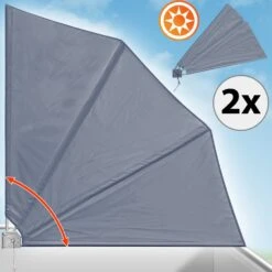 Balkonfächer 2er-Set Anthrazit 140x140cm Klappbar -Gartenmöbel Geschäft 6c7450d0002829ed8de3b16245e22932 a de 992218g