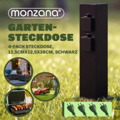 Gartensteckdose Schwarz 4er-Stecker 38x12,5x12,5cm -Gartenmöbel Geschäft 6c8d81be4673f25acb8234a9dacc954f 02 109603 on amb web low de 1