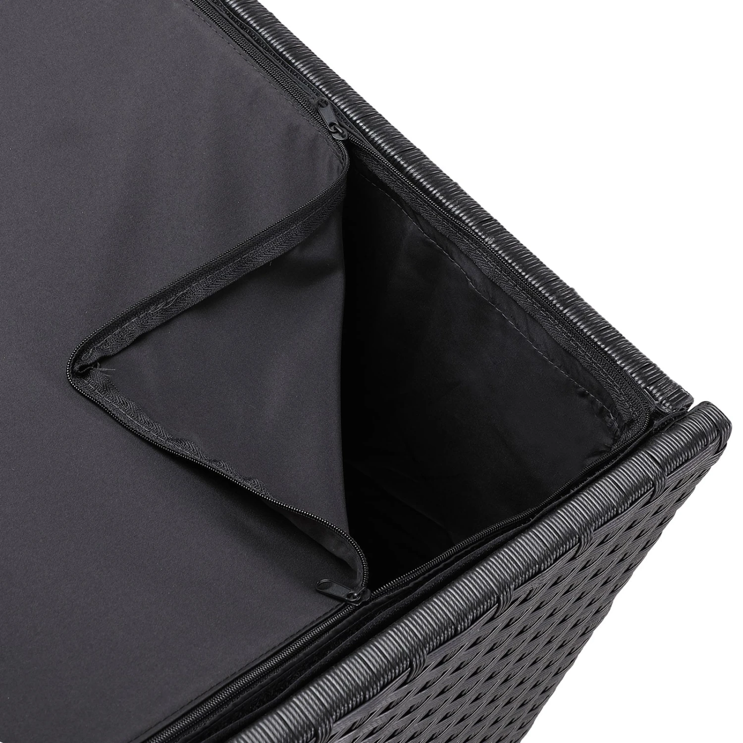 Polyrattan Auflagenbox Schwarz 318L 6 Polyrattan Auflagenbox Schwarz 318L – Bild 4