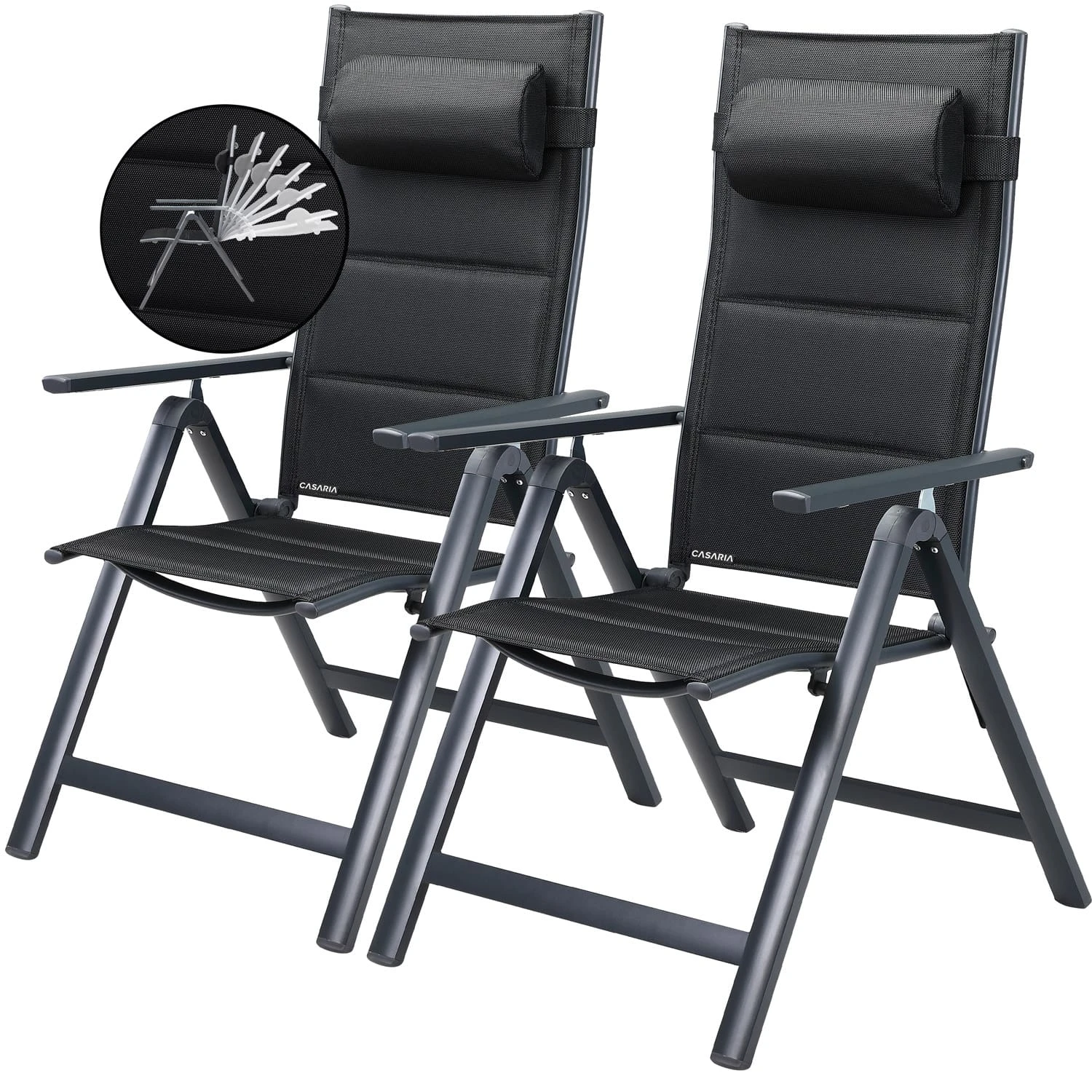 Gartenstuhl Bern Premium 2er-Set Anthrazit Gepolstert 12 Gartenstuhl Bern Premium 2er-Set Anthrazit Gepolstert – Bild 10