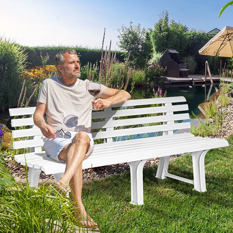 Gartenbank Orchidea Weiß 145x49x74cm 5 Gartenbank Orchidea Weiß 145x49x74cm – Bild 3