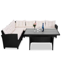 Polyrattan Lounge-Set Schwarz/Creme WPC Tischplatte -Gartenmöbel Geschäft 70466264bafa09d9f91e5c7a015fe43f de 992849d 2 1