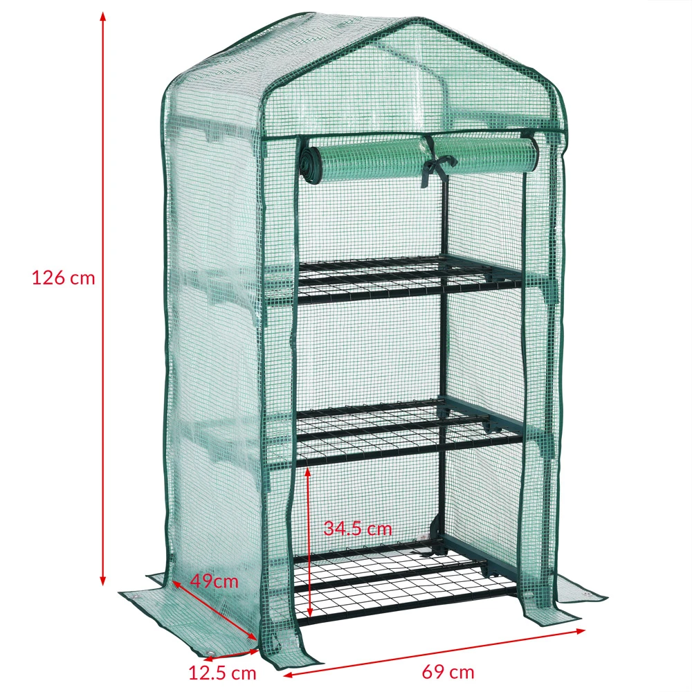 Gardebruk Foliengewächshaus 126x49x69cm 11 Gardebruk Foliengewächshaus 126x49x69cm – Bild 9