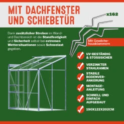 Alu Beistellgewächshaus 190x122x202cm Mit Fundament 29 Alu Beistellgewächshaus 190x122x202cm Mit Fundament -Gartenmöbel Geschäft 79f8b755dccdfb2ba1ce2189fe743ee4 03 991464 on dts web low de 1