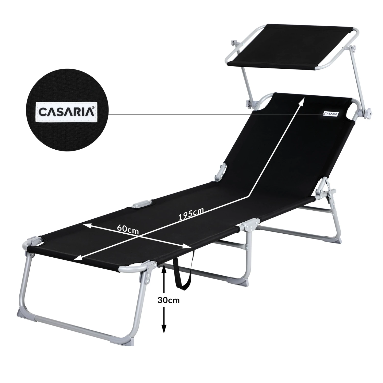 Sonnenliege Hawaii 2er-Set Anthrazit Alu 195x60x30cm 10 Sonnenliege Hawaii 2er-Set Anthrazit Alu 195x60x30cm – Bild 8