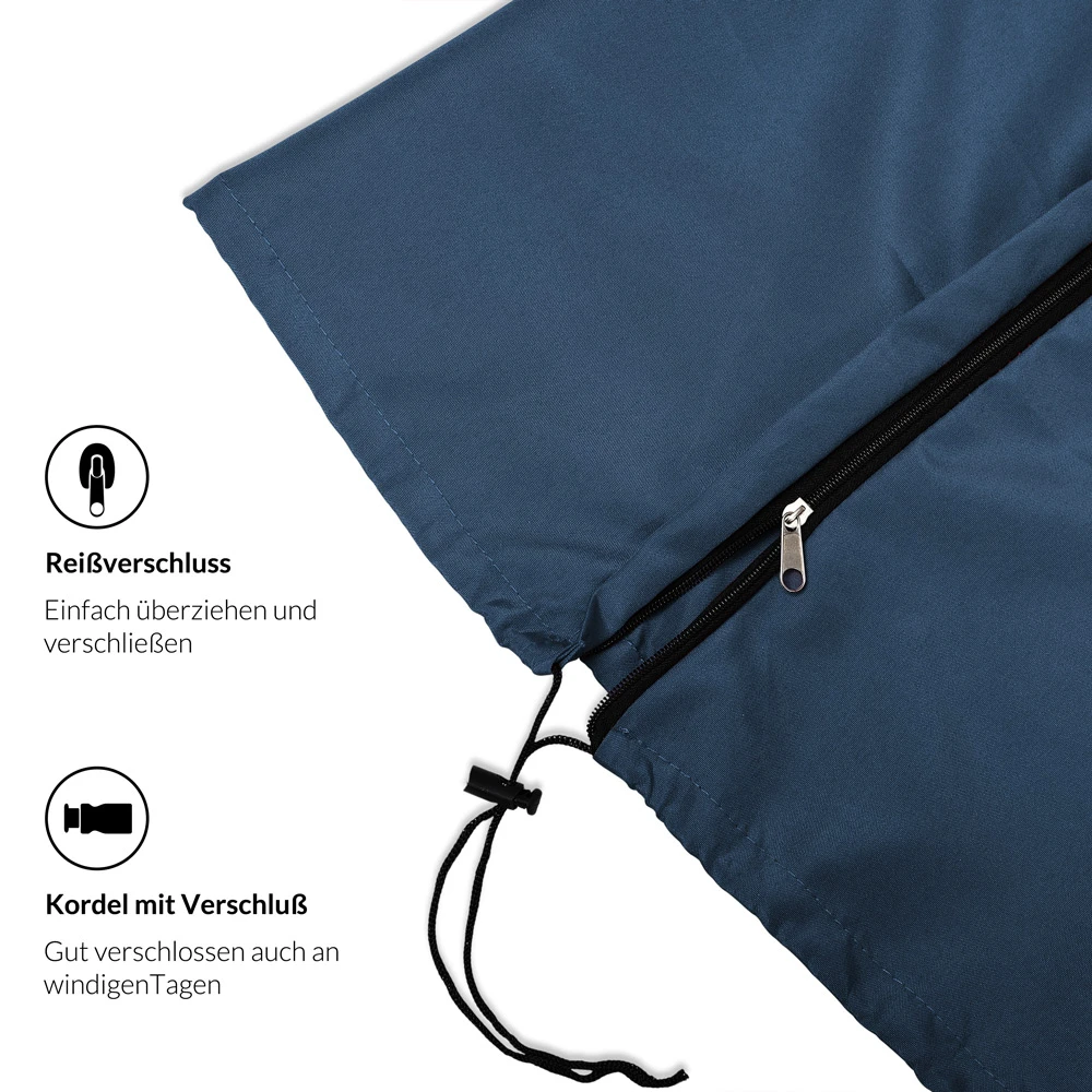 Abdeckung Ampelschirm Sonnenschirm Blau 3,5m 8 Abdeckung Ampelschirm Sonnenschirm Blau 3,5m – Bild 6