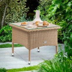 Polyrattan Beistelltisch Grau-Beige 50x50x45cm -Gartenmöbel Geschäft 7aed55a41fcbf1d5c9a756fb2dedd3a3 de 108636d 2 1 1