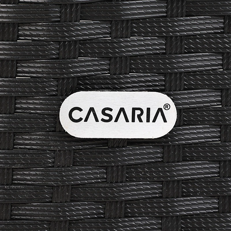 Polyrattan Garten-Sitzgruppe 9-tlg. Schwarz/Creme 9 Polyrattan Garten-Sitzgruppe 9-tlg. Schwarz/Creme – Bild 7