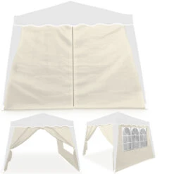 Seitenwand Faltpavillon Capri 2er-Set Beige 3x3m