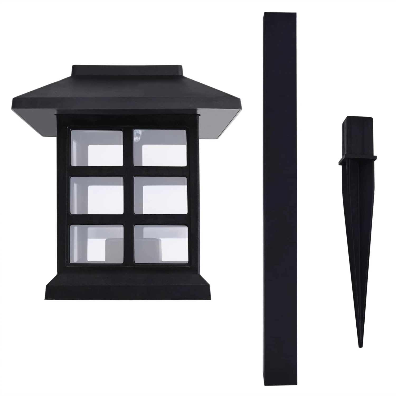 LED Solarleuchten 18er-Set Schwarz 7 LED Solarleuchten 18er-Set Schwarz – Bild 5