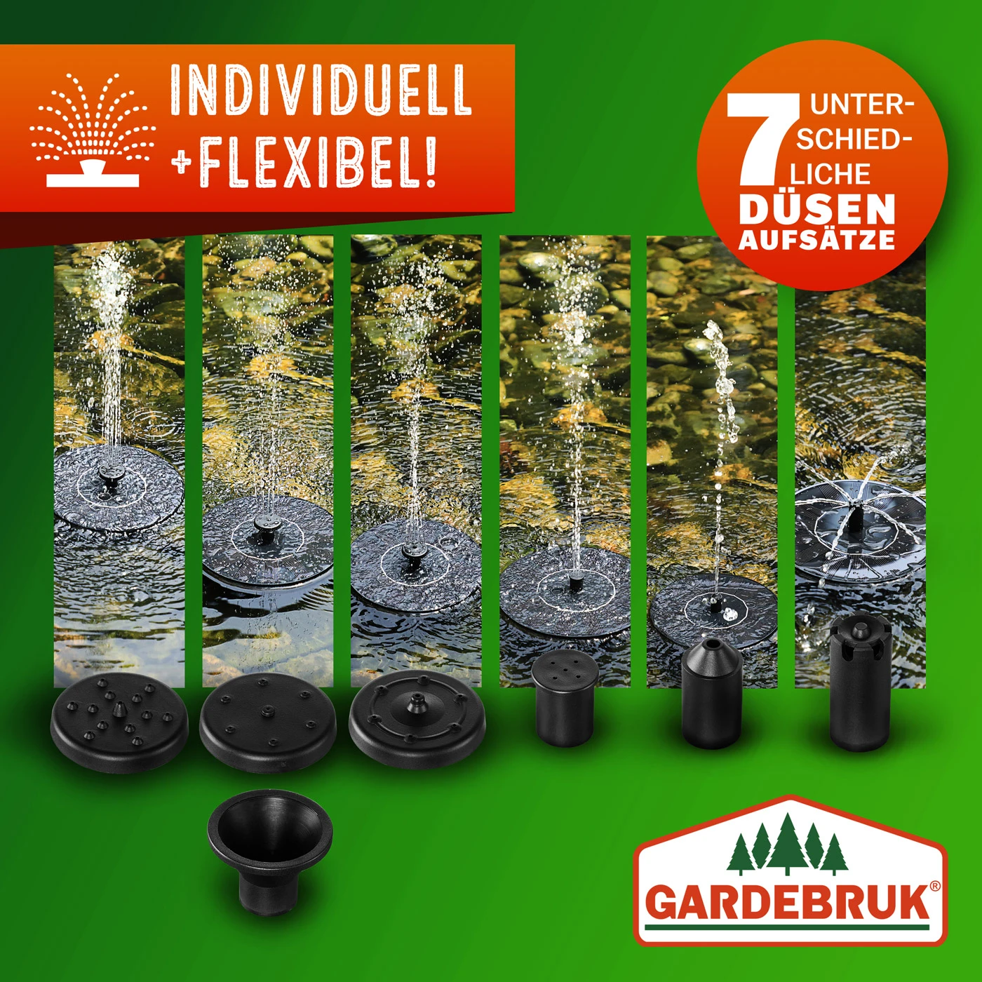 Solar Springbrunnen Schwarz 180L/h 160mm 17 Solar Springbrunnen Schwarz 180L/h 160mm – Bild 15