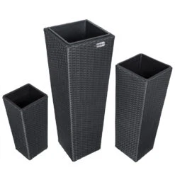 Polyrattan Blumentopf 3er-Set Schwarz -Gartenmöbel Geschäft 80d4d120e6e09d7c21bd34c8b6a7b049 de 106644d 7